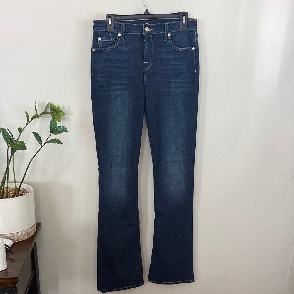 7 For All Mankind Dark Blue Women's Bootcut Jeans Size:28